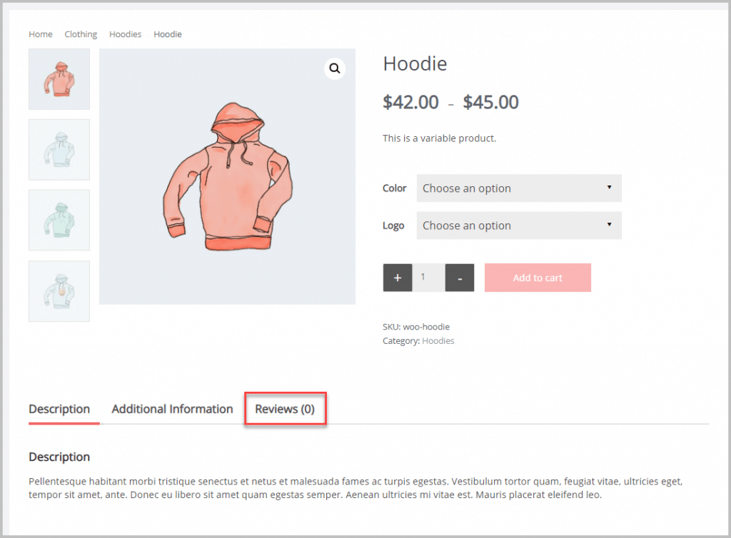 Default Review Placement
