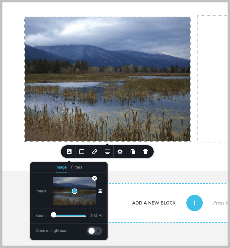 Image Center Focus Option