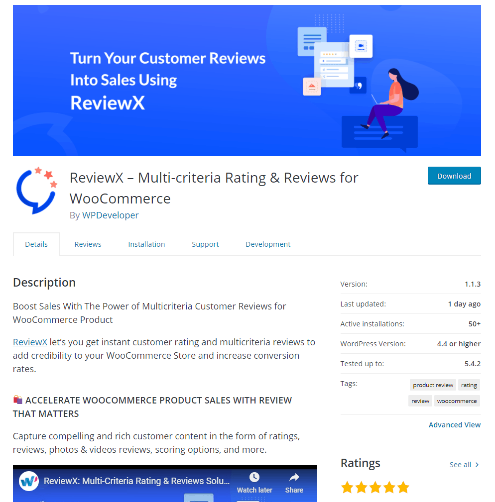Reviewx On WordPress Org