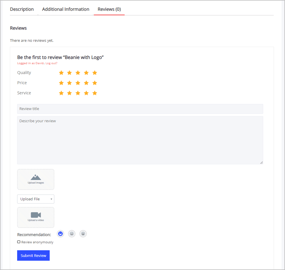 Reviewx Review Forms