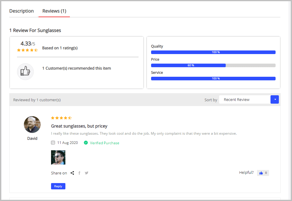 Reviewx Review On The Frontend