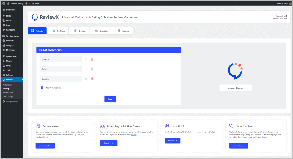 Reviewx Wizard Start