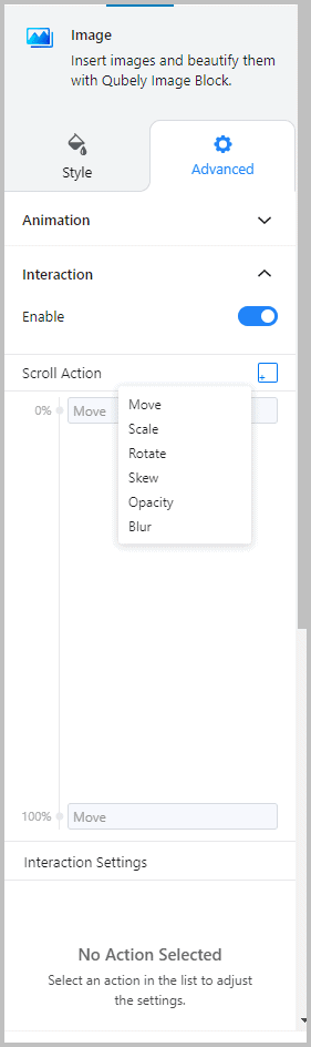 Available Interaction Effects 1