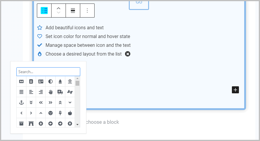 Qubely Icon List Block