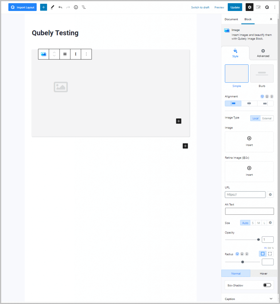 Qubely Image Block