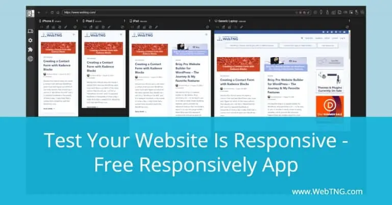 Test Your Website Is Responsive - Free Responsively App