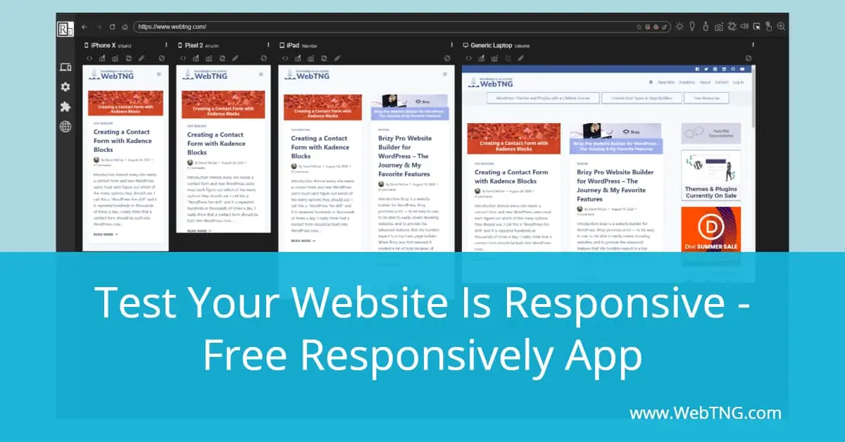 Test Your Website Is Responsive - Free Responsively App - WebTNG