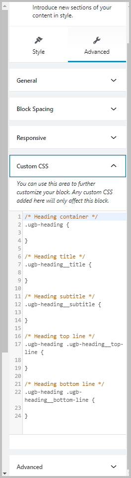 Stackable Custom Css