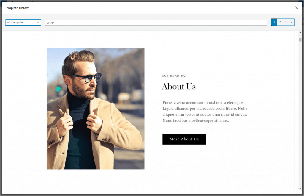 Getwid Template Library