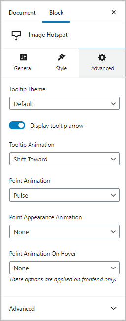 Hotspot Advanced Tab