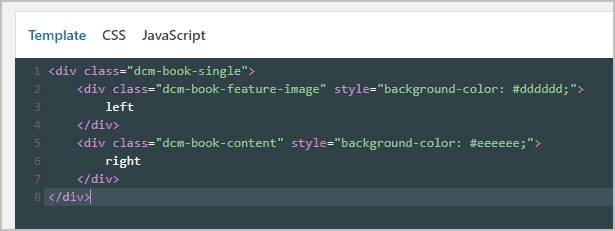 Book Single Grid Structure With Inline Style