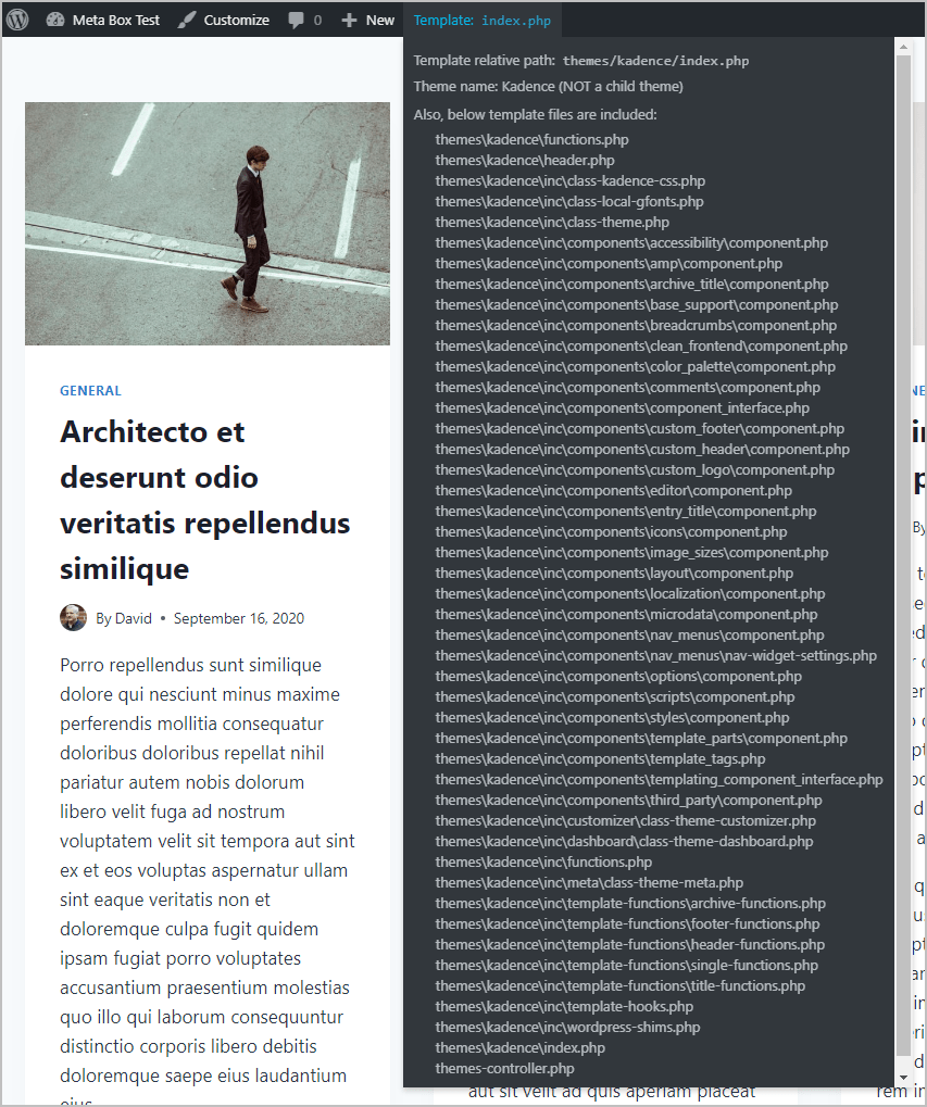 Show Content Template Output