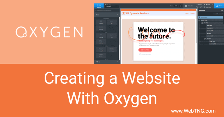 Creating A Website With Oxygen