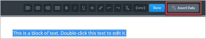 Oxygen Text Element Insert Dynamic Data