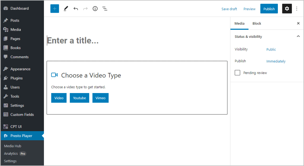 adding video to the hub