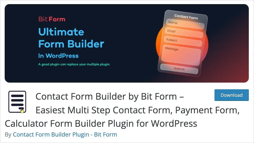 bit form on wordpress org