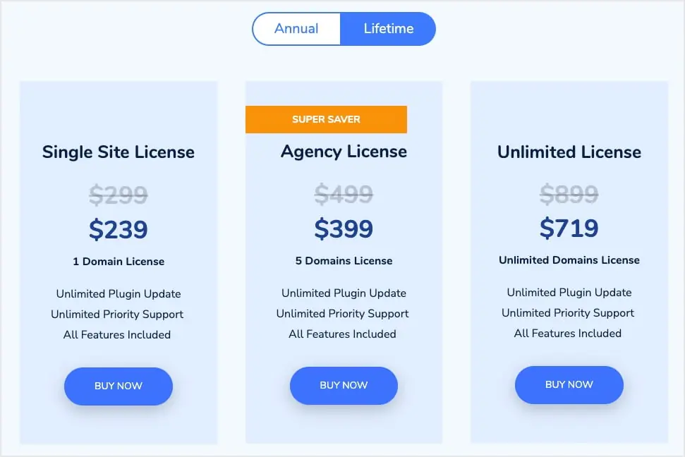 fluent forms lifetime pricing