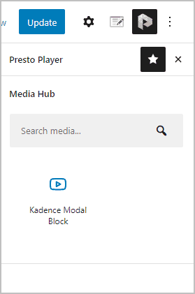 gutenberg add video from hub