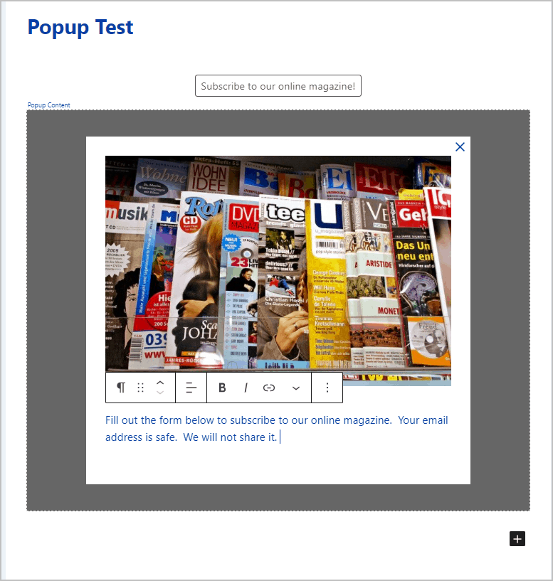 paragraphy text added