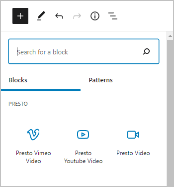 three gutenberg blocks