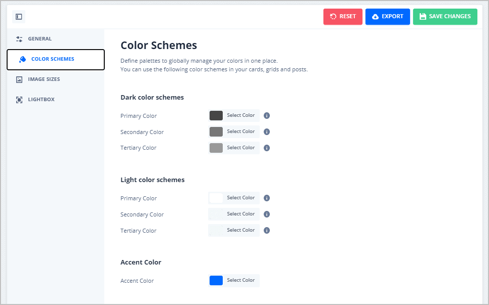 gridbuilderwp color settings