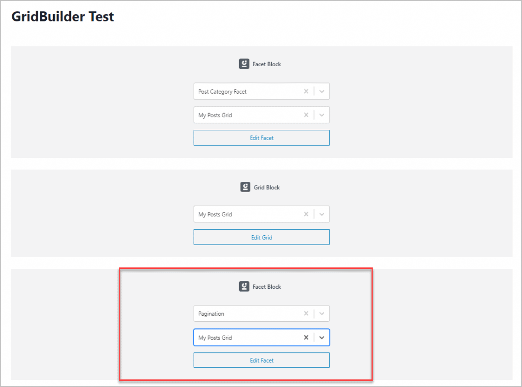 pagination facet as block