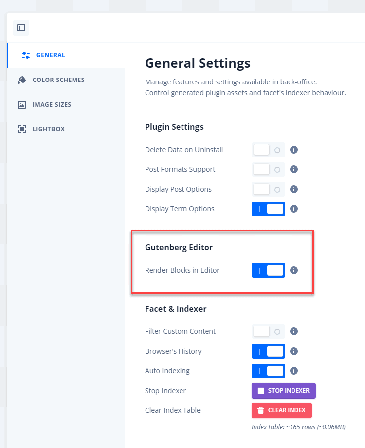 render grid in gutenberg