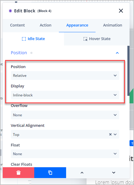 side by side settings