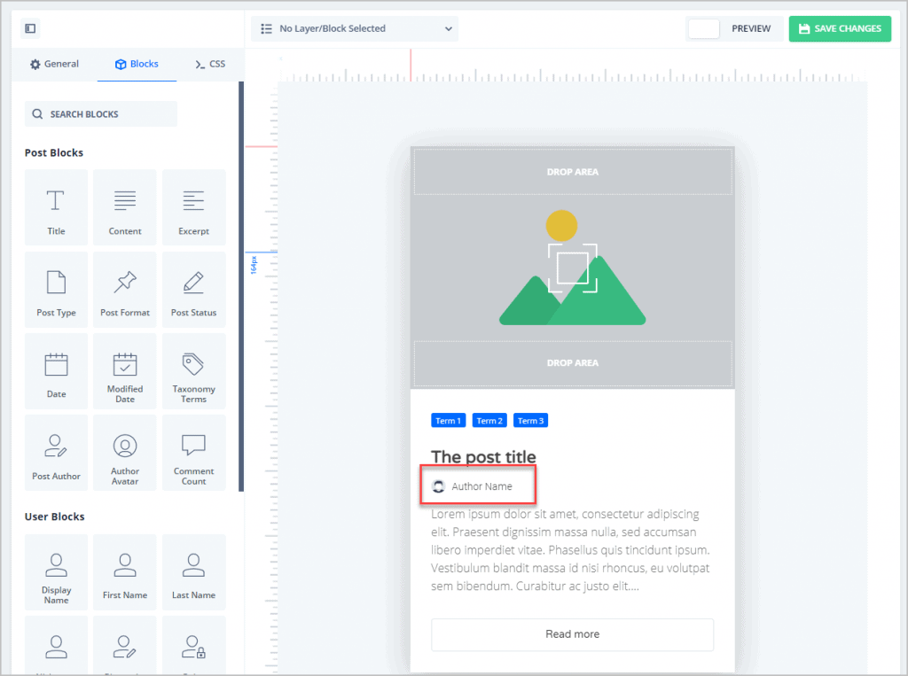 two blocks side by side