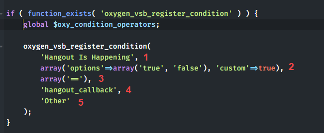 condition declaration
