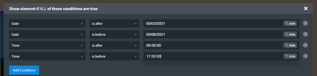 date and time ranges added