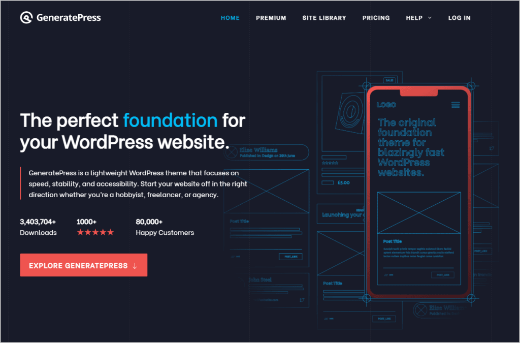 generatepress home page