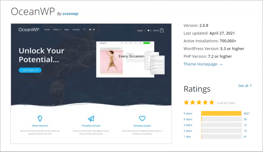 oceanwp theme