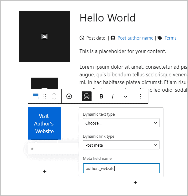 picking dynamic options for button