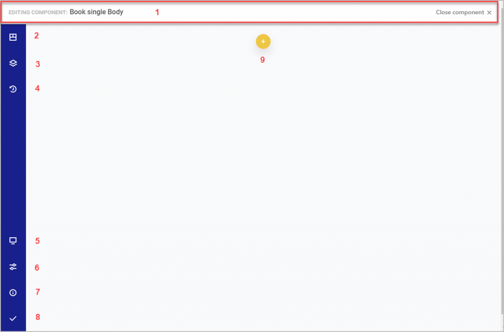 the template editor screen