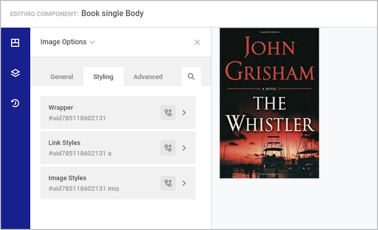 clicking on the styles tab there are three options