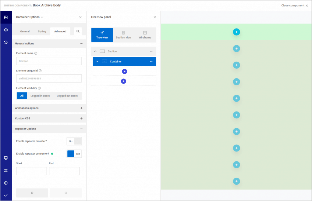 repeater rows now showing