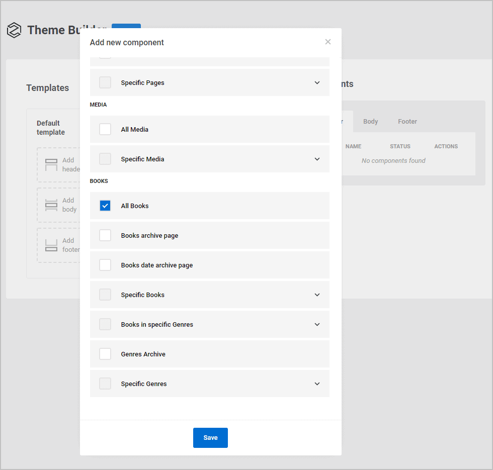 All books location selected