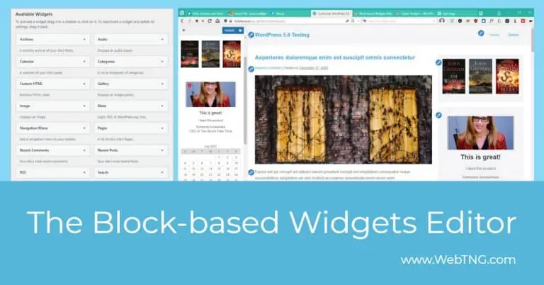 block based widgets editor