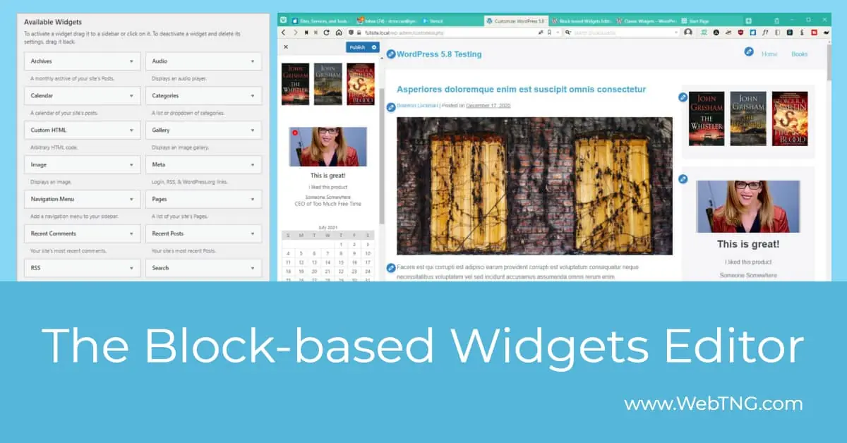 block based widgets editor