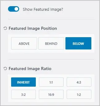 customizer featured image options for book single