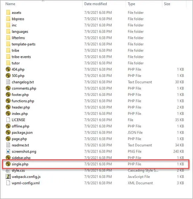 kadence theme directory