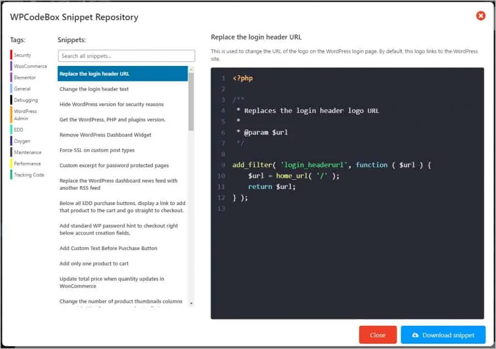 wpcodebox repository
