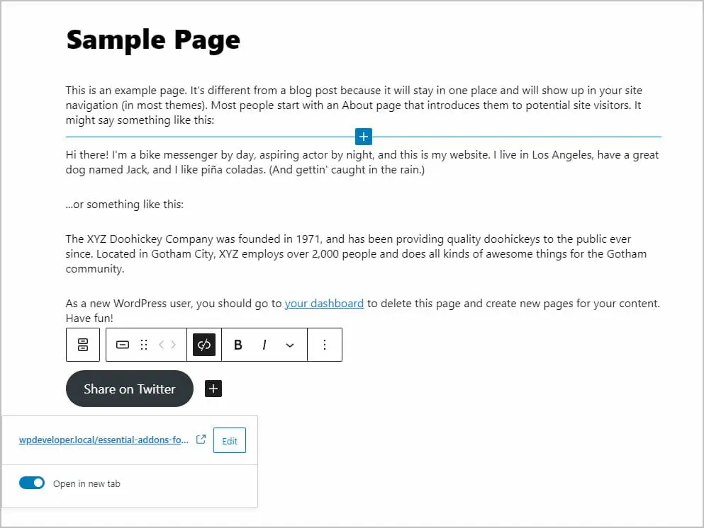 add a share on twitter button