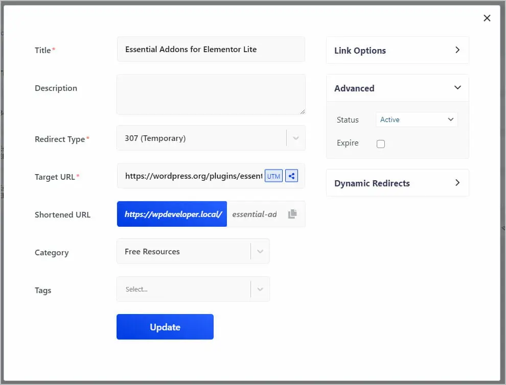 advanced panel