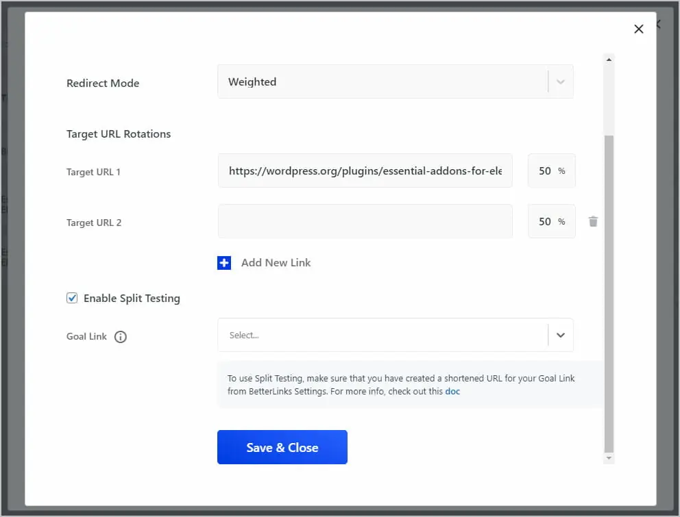 enable split testing
