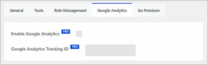 google analytics tab