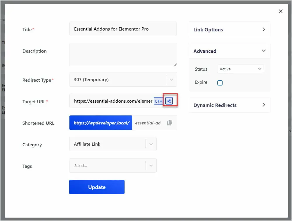 social share link builder
