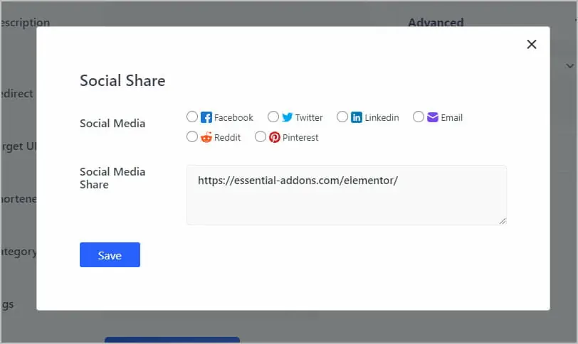 social share options