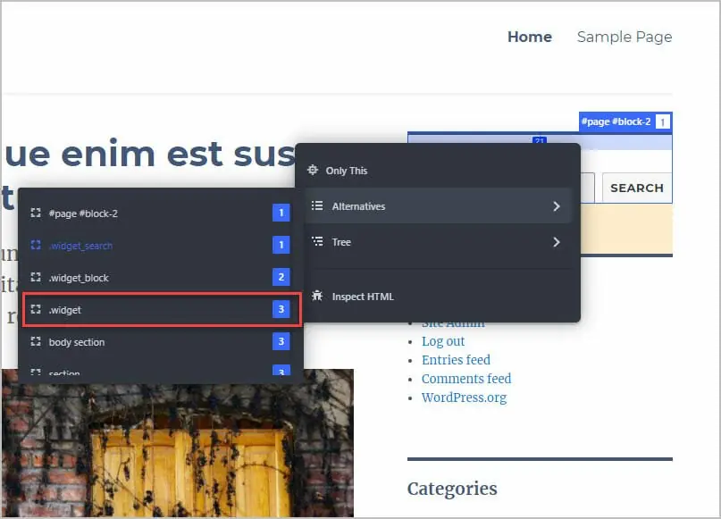 background for all widgets